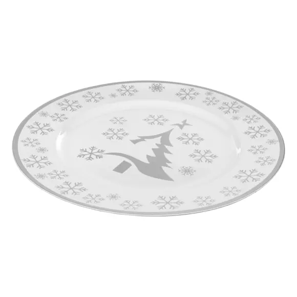 Eminza Lot De 12 Dessous D'assiette Sapin Argent