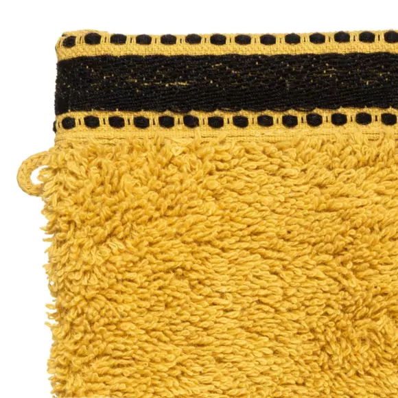 Eminza Lot De 2 Gants De Toilette Joia Jaune Ocre