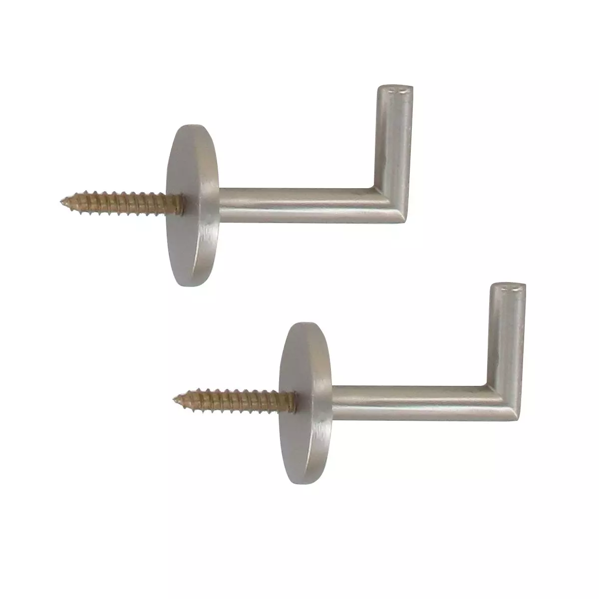 eminza Lot de 2 gonds crochets Argent mat