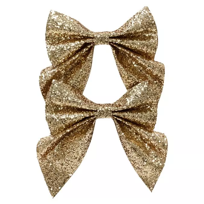 eminza Lot de 2 noeuds (H12 cm) Chic Or
