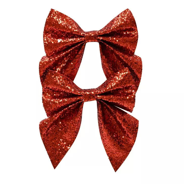 eminza Lot de 2 noeuds (H12 cm) Chic Rouge