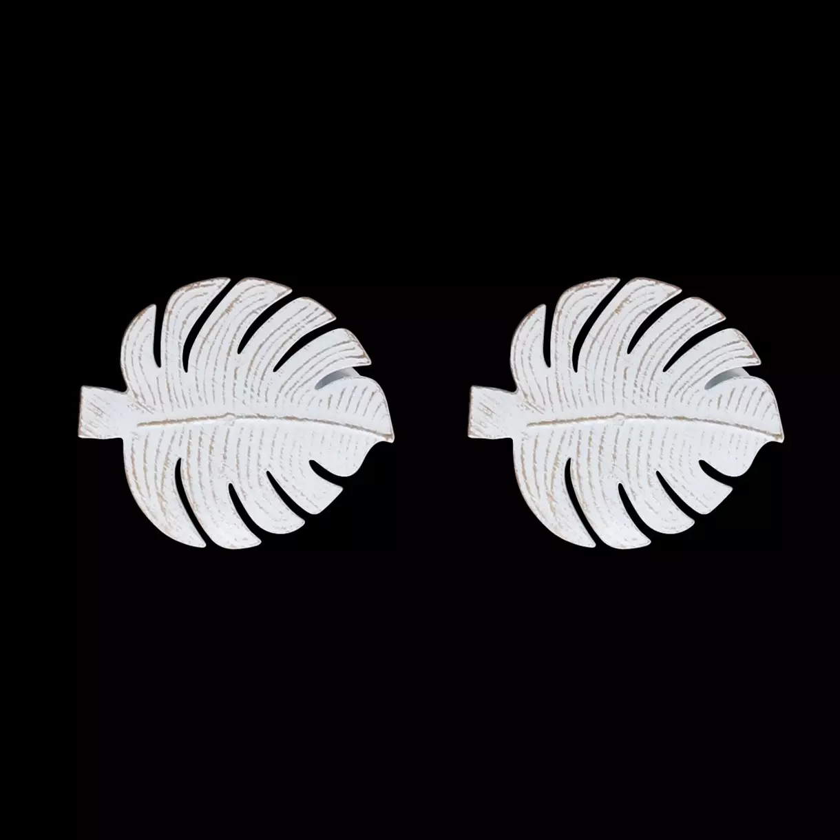 eminza Lot de 2 pinces rideau Acapulco Blanc et or