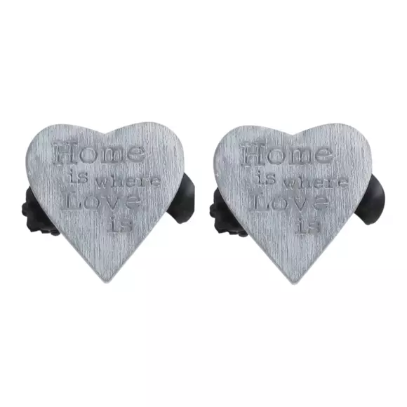 Eminza Lot De 2 Pinces Rideau Amore Gris Blanc