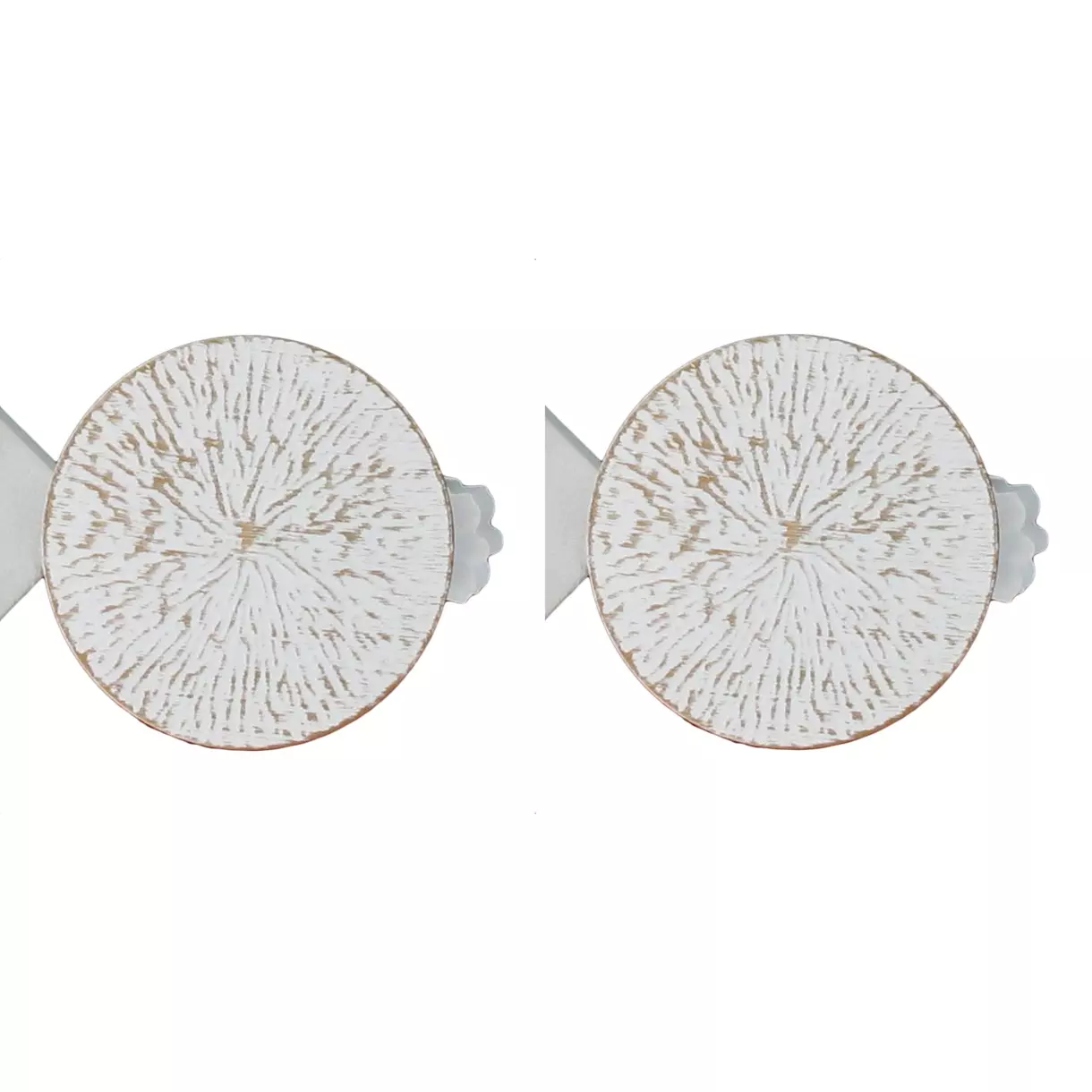 eminza Lot de 2 pinces rideau Archi Blanc
