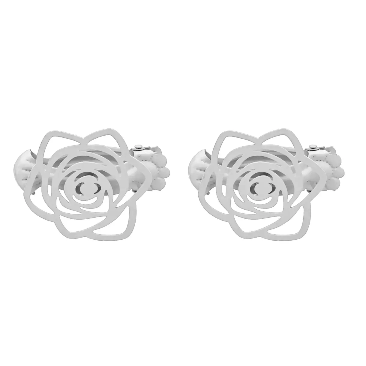 eminza Lot de 2 pinces rideaux Lina Blanches
