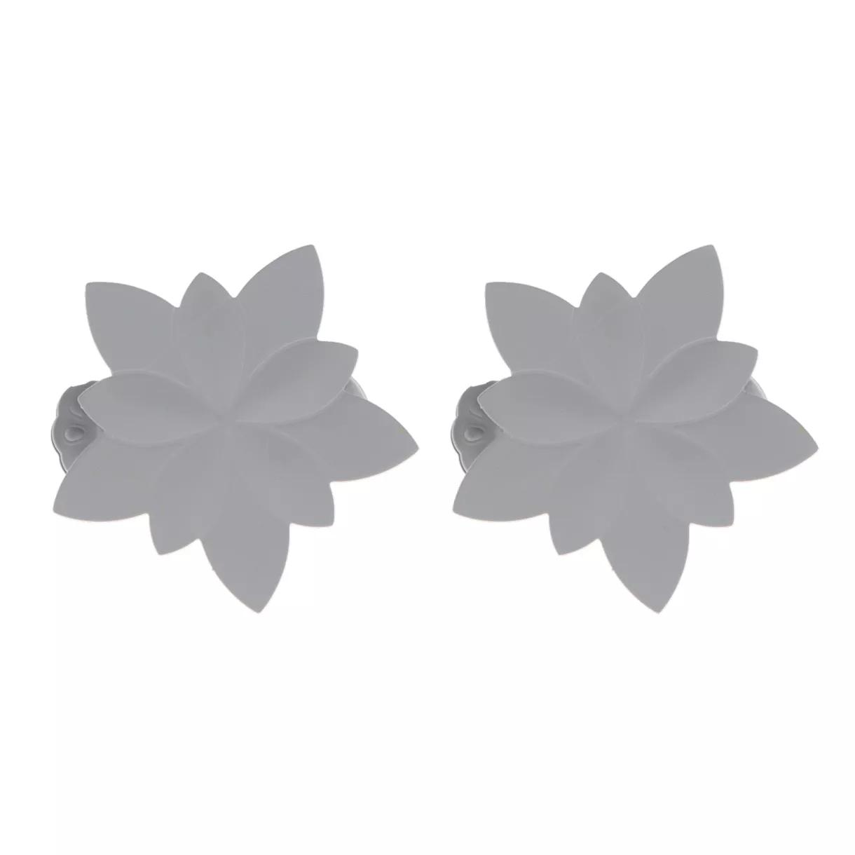 eminza Lot de 2 pinces rideaux Nymphéas Grises