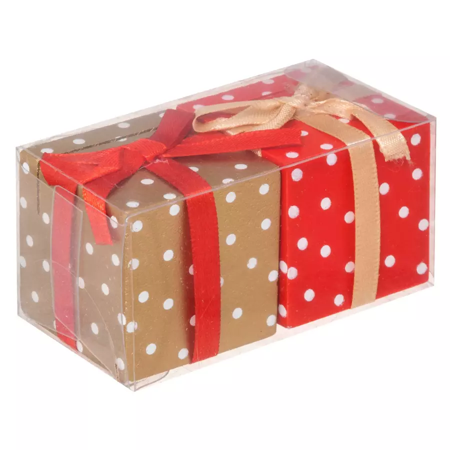 Eminza Lot De 2 Porte-nom Ou Menu Cadeaux Rouge