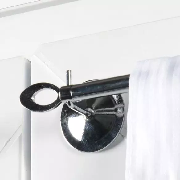 eminza Lot de 2 supports adhésifs métal Chrome
