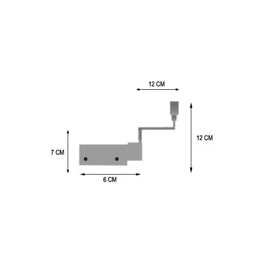 Eminza Lot De 2 Supports Fix'vit (L180 - D20 Mm) Noir