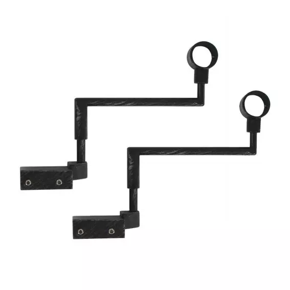 eminza Lot de 2 supports Fix'vit (L180 - D20 mm) Noir