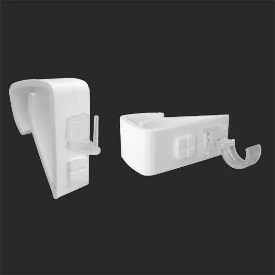 Eminza Lot De 2 Supports Tringle Clip Blanc