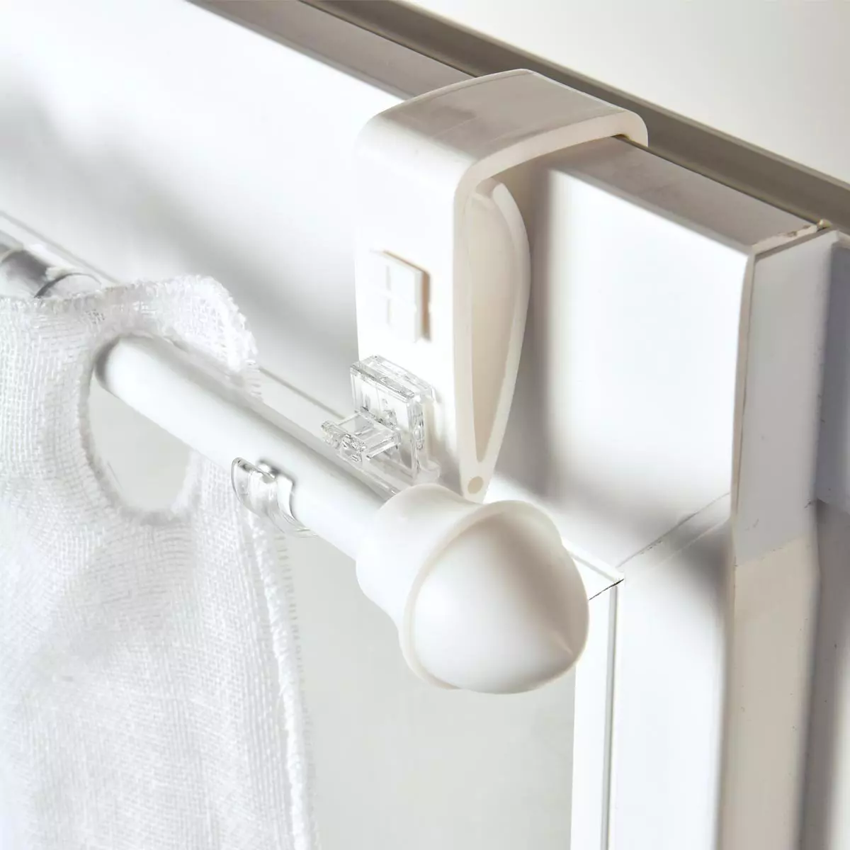 eminza Lot de 2 supports tringle Clip Blanc