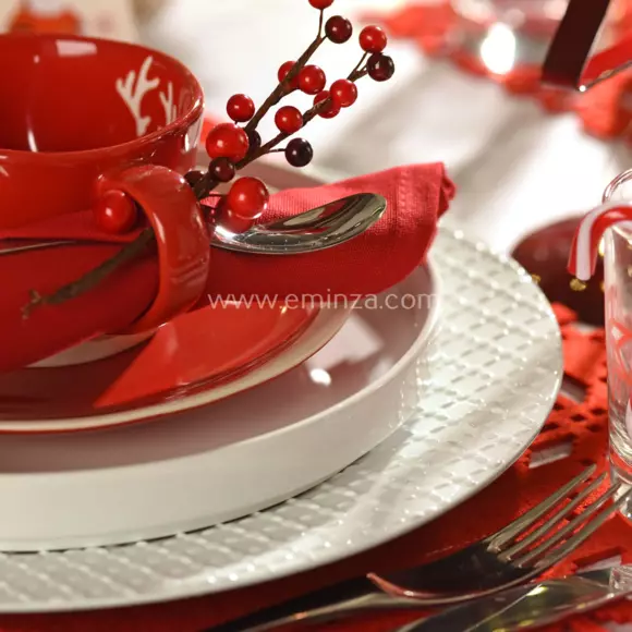 Eminza Lot De 3 Branches De Baies (8 Cm) Billa Rouge