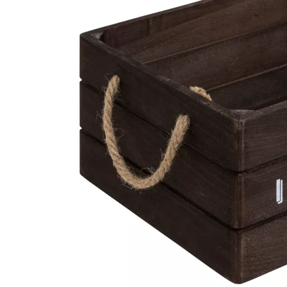 Eminza Lot De 3 Cagettes Bois Denys Marron