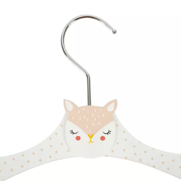 Eminza Lot De 3 Cintres Enfant Bois Biche Roses