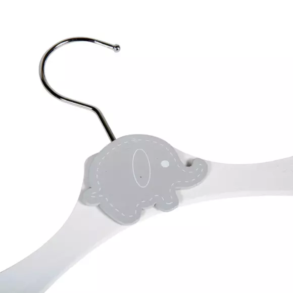 Eminza Lot De 3 Cintres Enfant Bois Gris