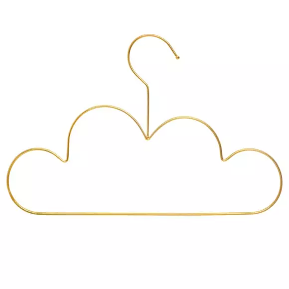 Eminza Lot De 3 Cintres Enfant Métal Cloud Or
