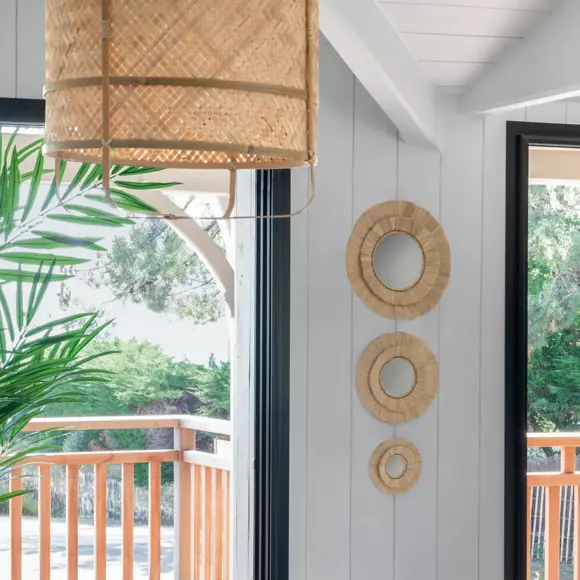 Eminza Lot De 3 Miroirs (D20-30-40 Cm) Alba Naturel