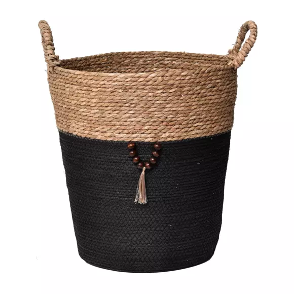 Eminza Lot De 3 Paniers à Linge (H45 Cm) Jya Noir