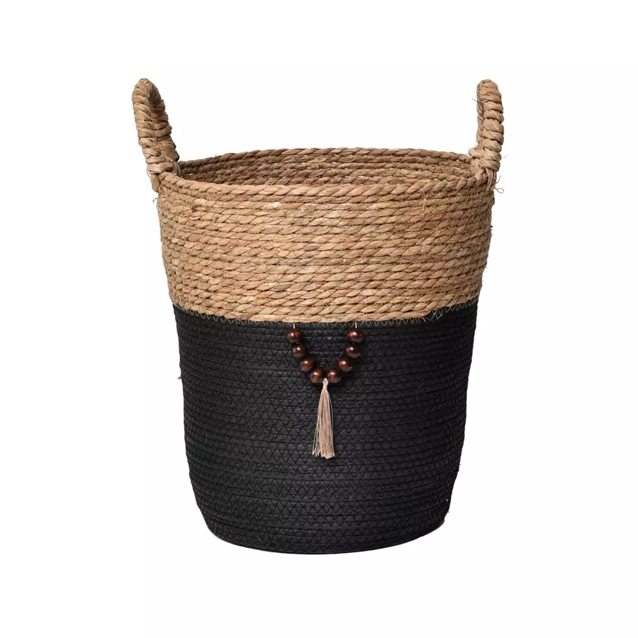 Eminza Lot De 3 Paniers à Linge (H45 Cm) Jya Noir