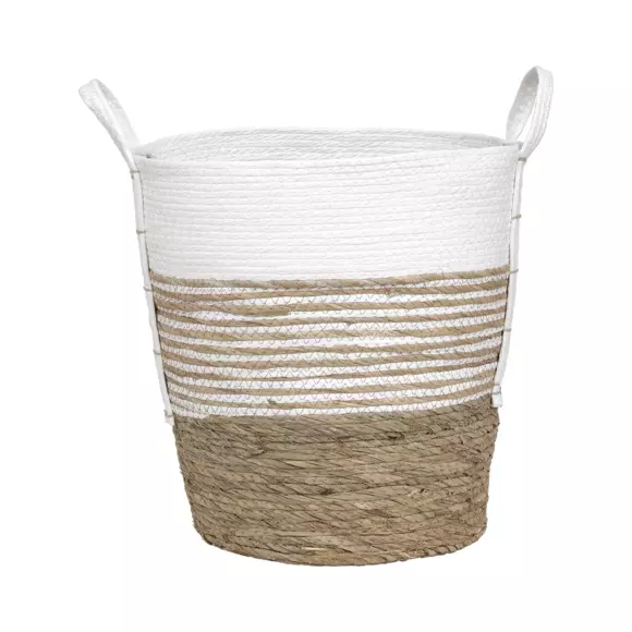 Eminza Lot De 3 Paniers à Linge (H47 Cm) Seo Blanc
