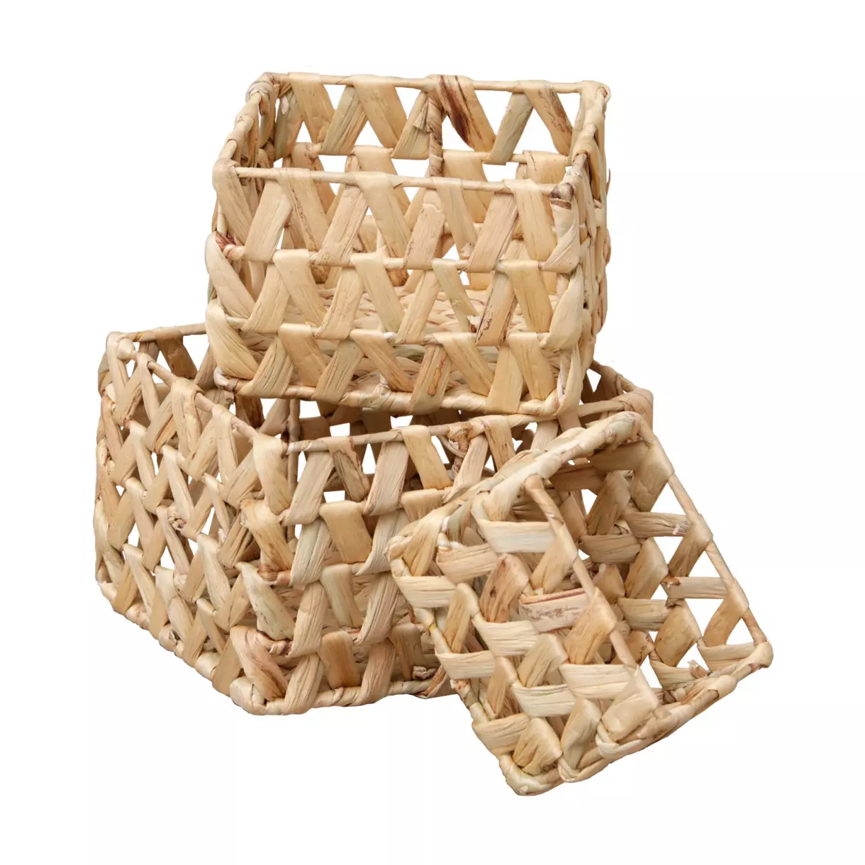eminza Lot de 3 paniers petit modèle Kale Naturel