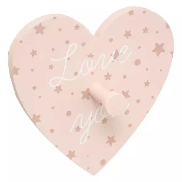 Eminza Lot De 3 Patères Enfant Bois Princesse Rose