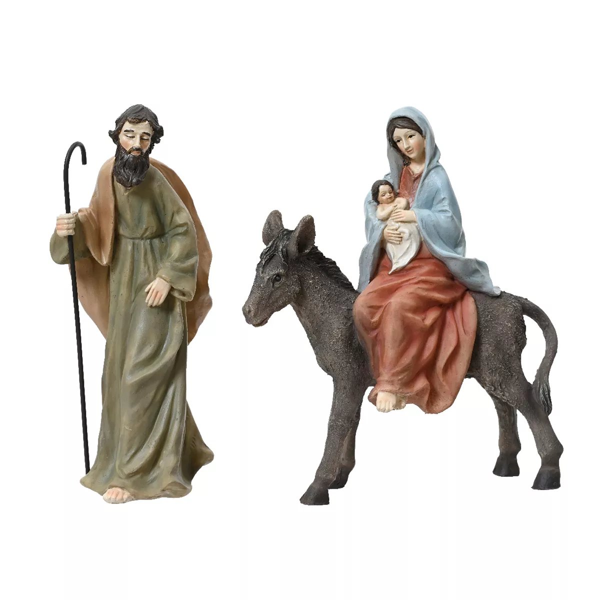eminza Lot de 3 santons (H19 cm) Saint-Christophe