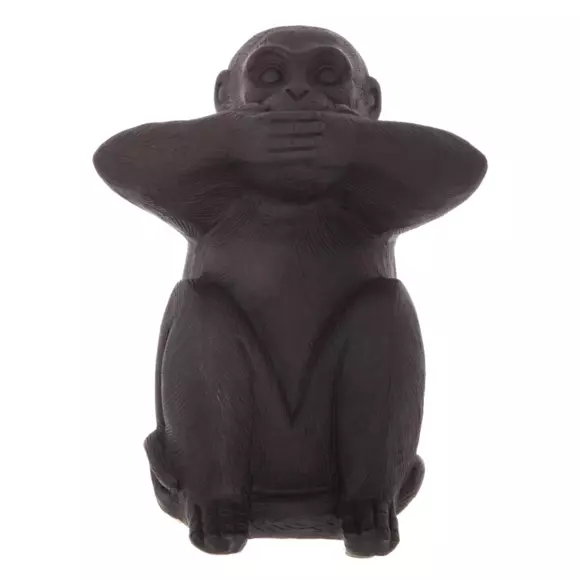 Eminza Lot De 3 Singes Déco (H24 Cm) Sagesse Noir