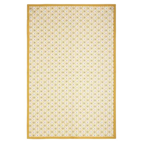 Eminza Lot De 3 Torchons Geom Jaune Ocre