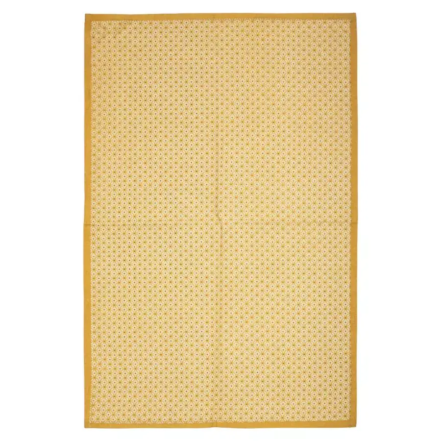 Eminza Lot De 3 Torchons Geom Jaune Ocre