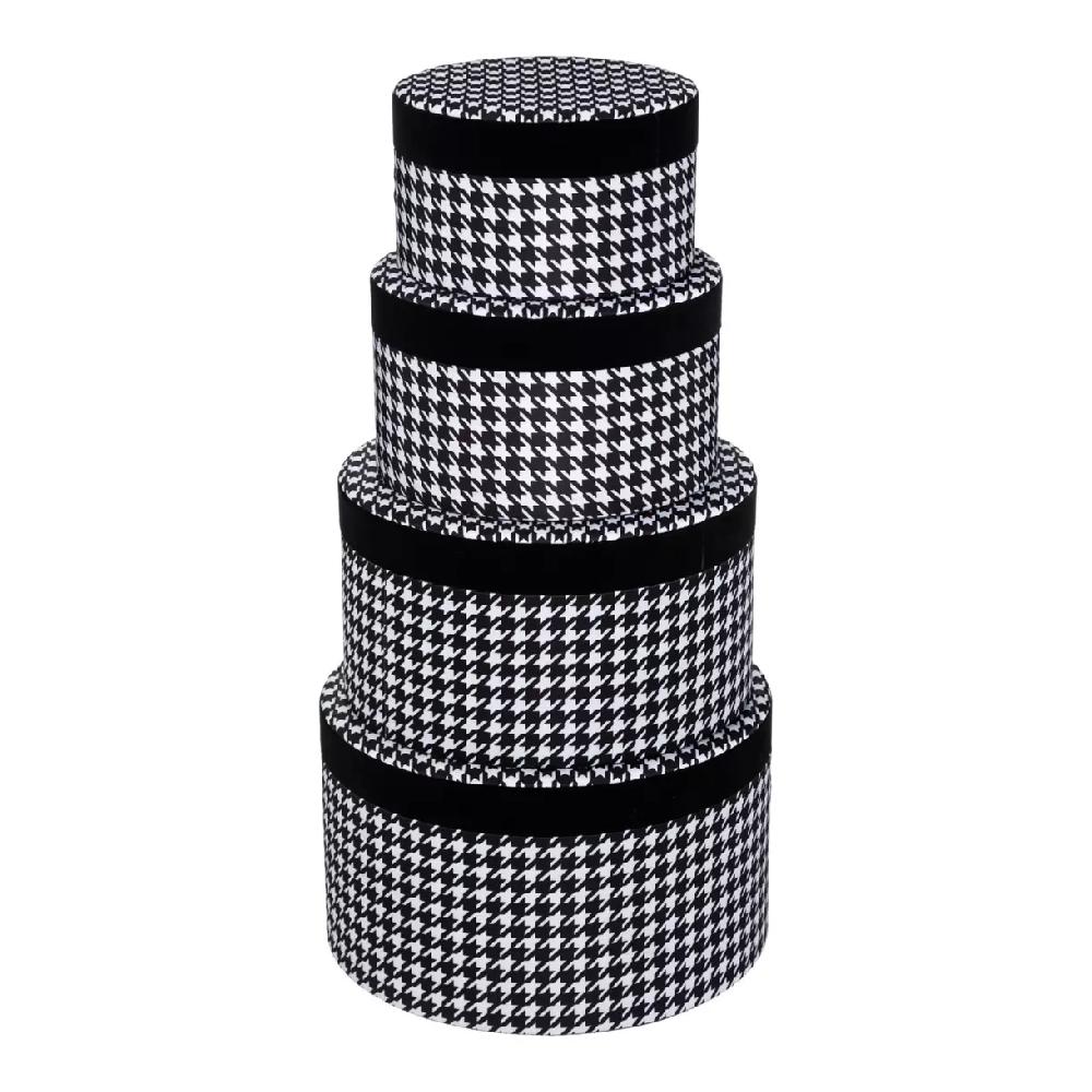 eminza Lot de 4 boites Subli Noir et Blanc