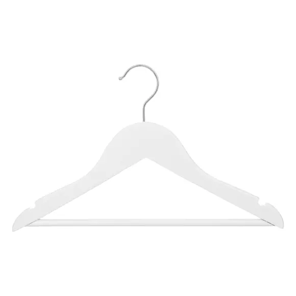 Eminza Lot De 4 Cintres Enfant Bois Blanc