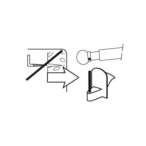 Eminza Lot De 4 Supports Adhésifs Blanc