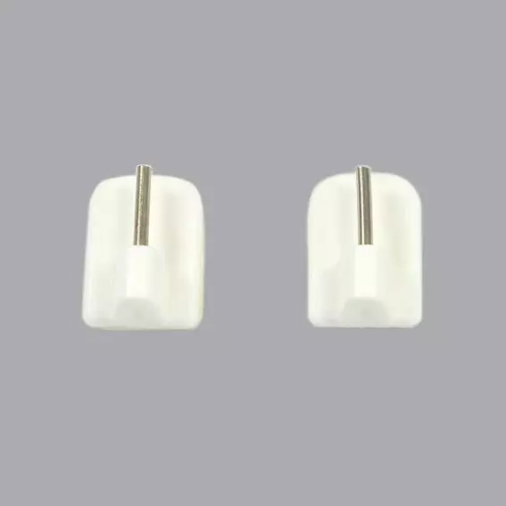 eminza Lot de 4 supports adhésifs Blanc