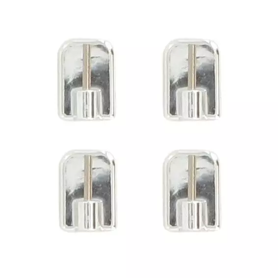 eminza lot de 4 supports adhésifs Chrome