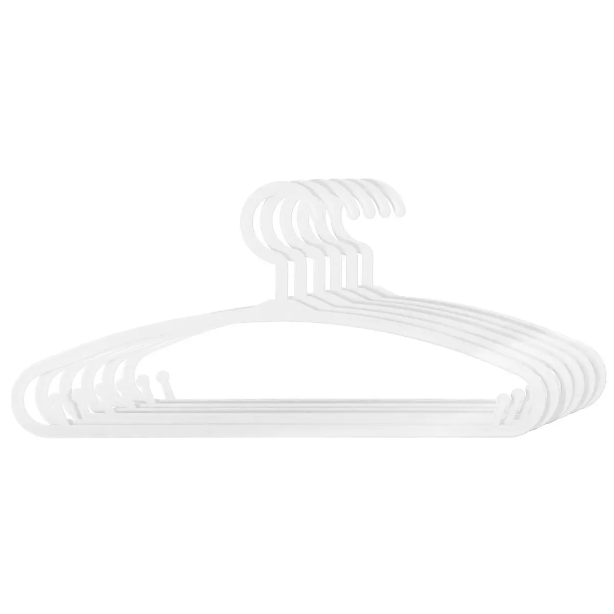 eminza Lot de 6 cintres enfant Eddy Blanc