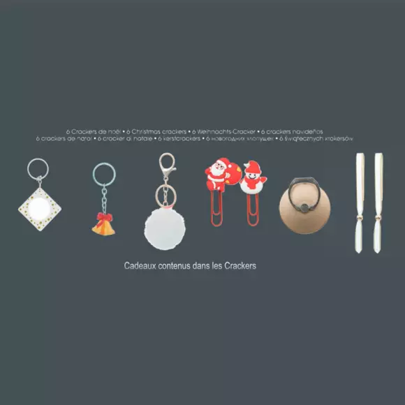 Eminza Lot De 6 Crackers Sapin Or