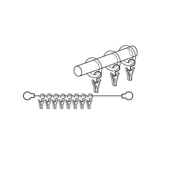 Eminza Lot De 8 Pinces Blanc