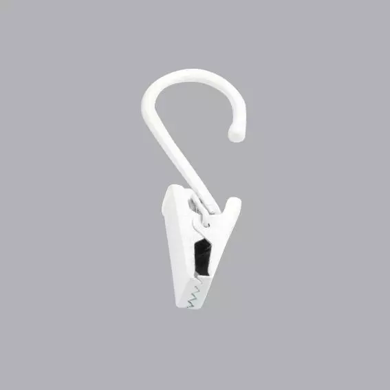 eminza Lot de 8 pinces blanc