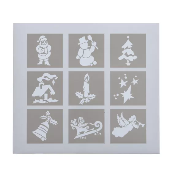 Eminza Lot De 9 Pochoirs Décors De Noël
