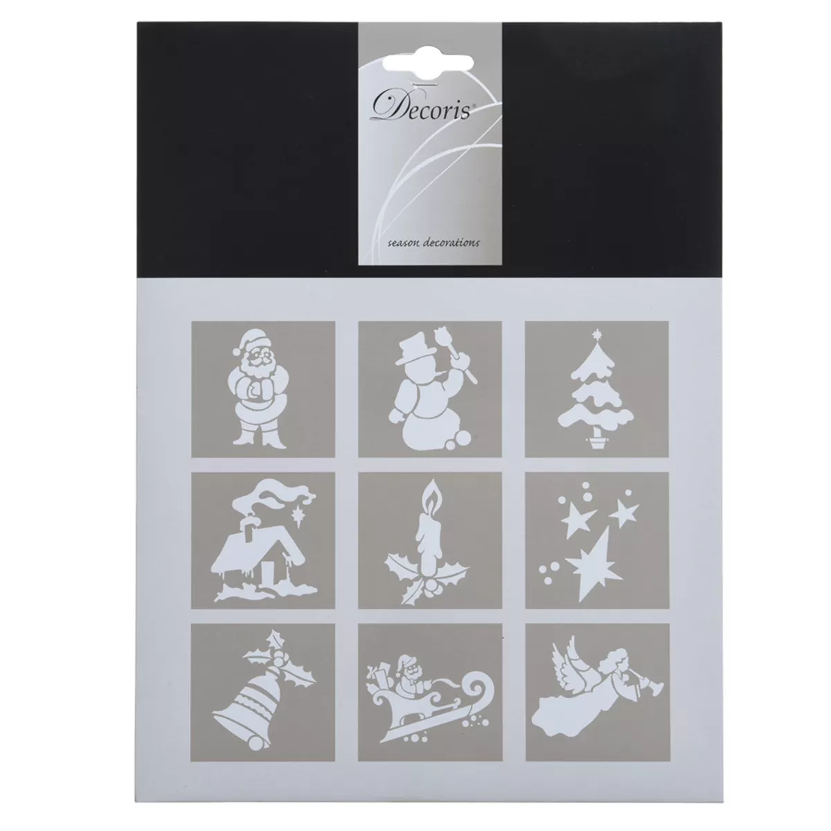 eminza Lot de 9 pochoirs Décors de Noël