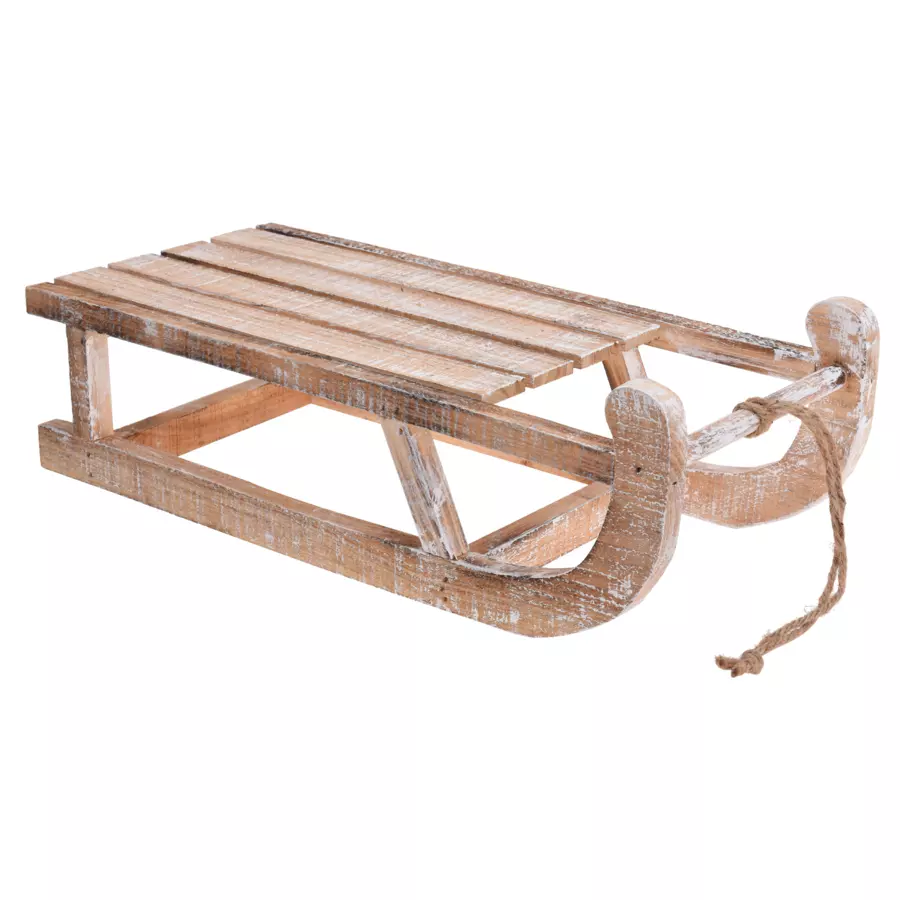 Eminza Luge En Bois (50 X H14 Cm) Megève Naturel