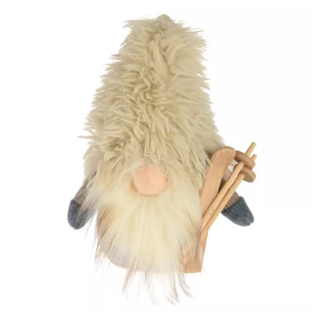eminza Lutin de Noël lumineux (H21 cm) Fifou en luge