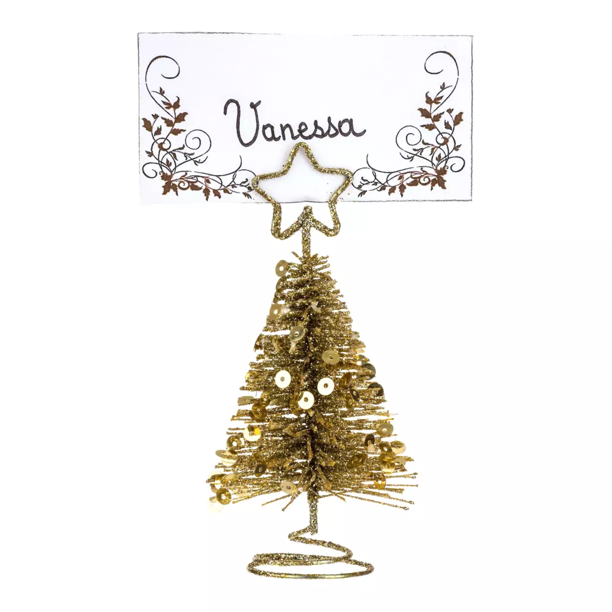 eminza Marque place (H10 cm) Sapin Or