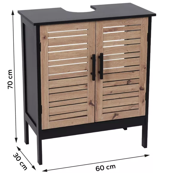 Eminza Meuble Sous Lavabo (60 X H70 Cm) Bergen Noir