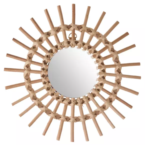 Eminza Miroir En Rotin (D30 Cm) Soleil Naturel