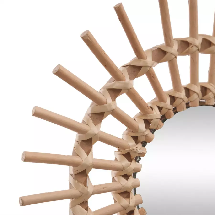 Eminza Miroir En Rotin (D30 Cm) Soleil Naturel