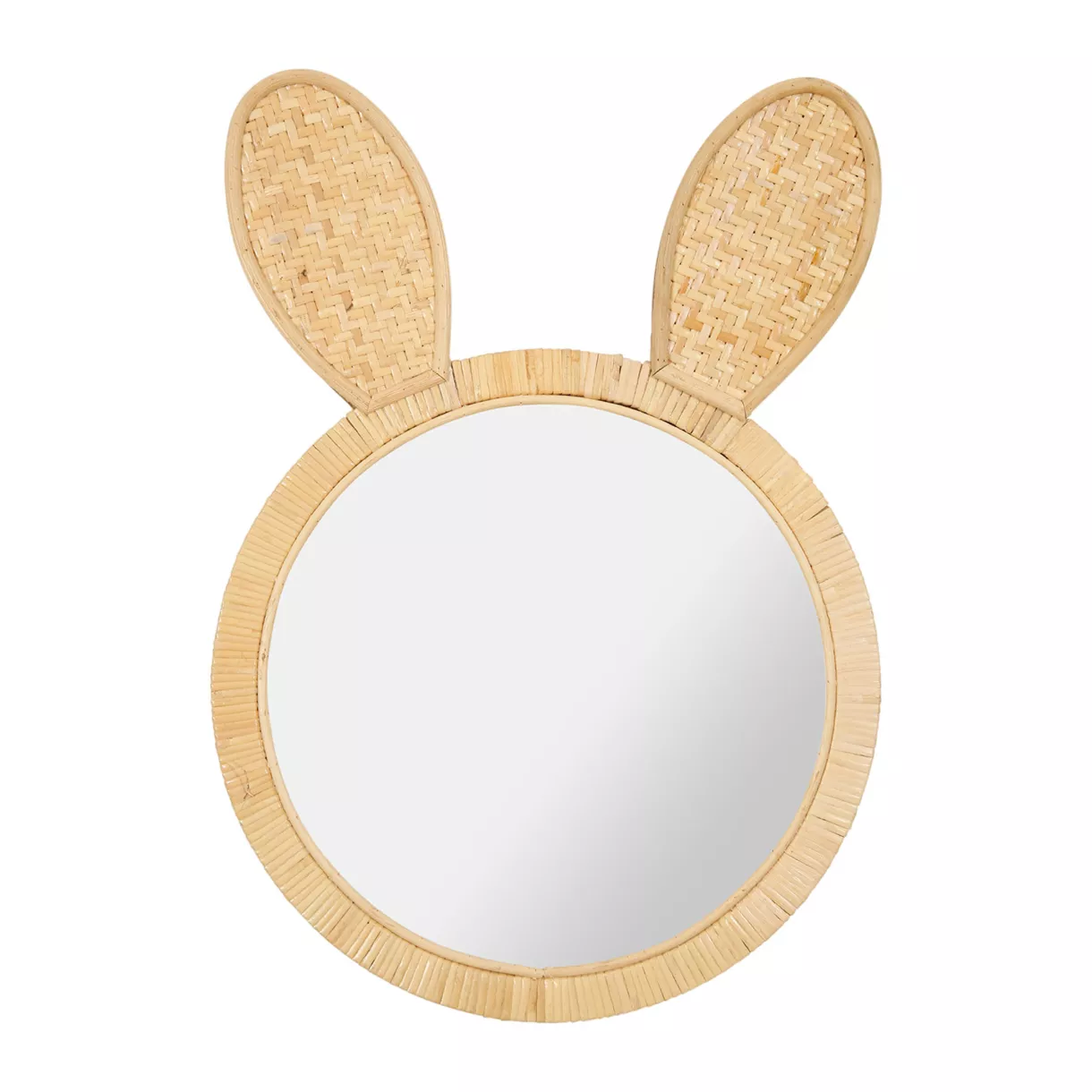 eminza Miroir mural en rotin (H43 cm) Petit Lapin