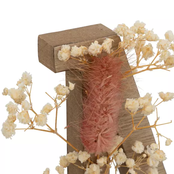 Eminza Mot à Poser En Bois "Amour" Fleuri